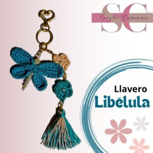 Llavero Libélula Amigurumi